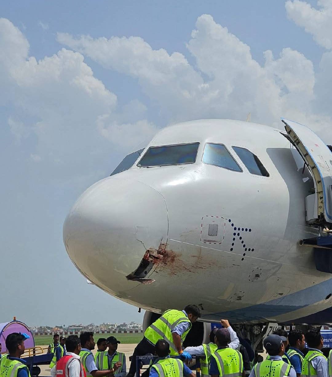 रांची: इंडिगो फ्लाइट को वल्चर से टकराने के बाद आपातकालीन लैंडिंग करनी पड़ी; सभी 175 यात्री सुरक्षित