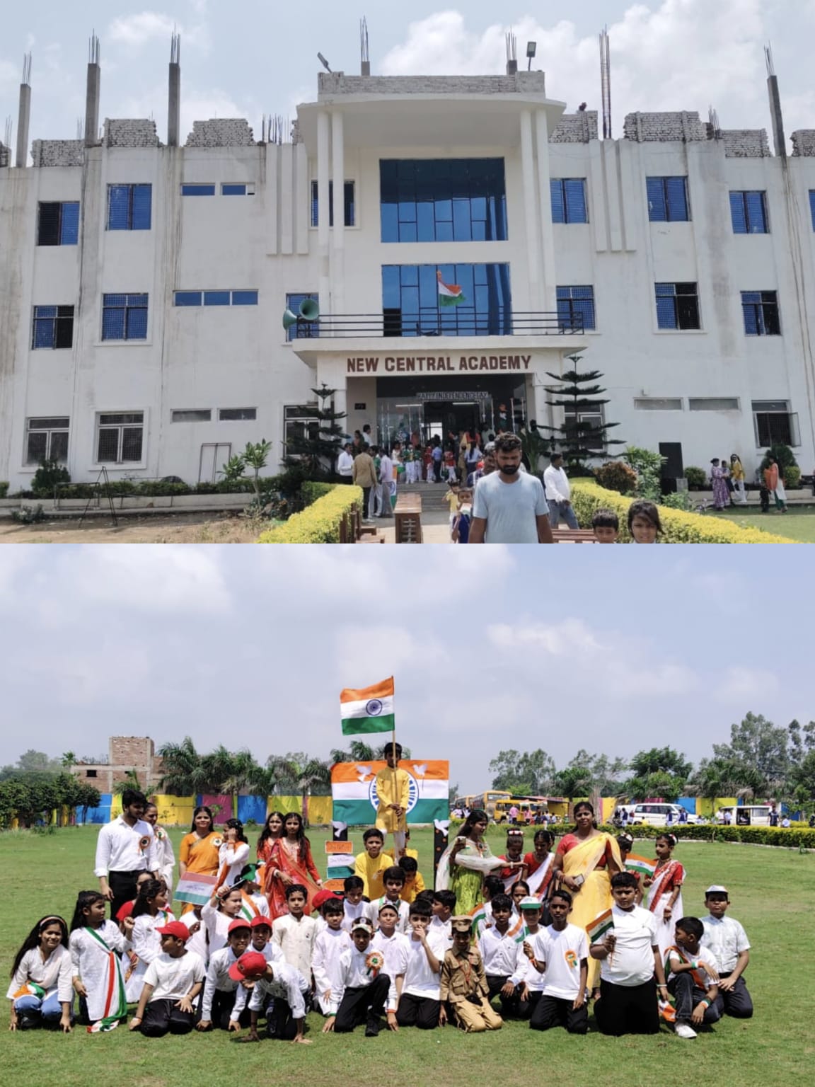 स्वतंत्रता दिवस के अवसर पर न्यू सेंट्रल एकेडमी में ध्वजारोहण एवं देशभक्ति कार्यक्रम आयोजित